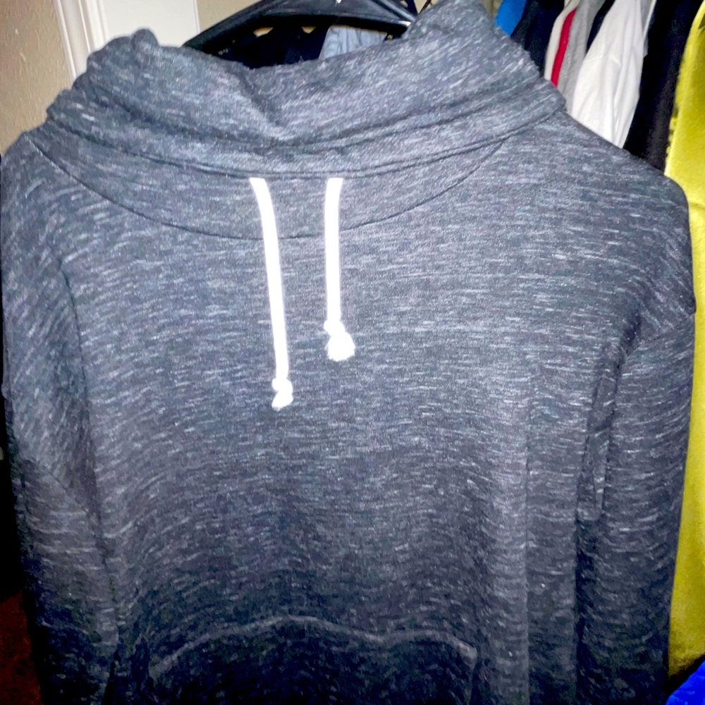 Turtle neck hoodie type sweater